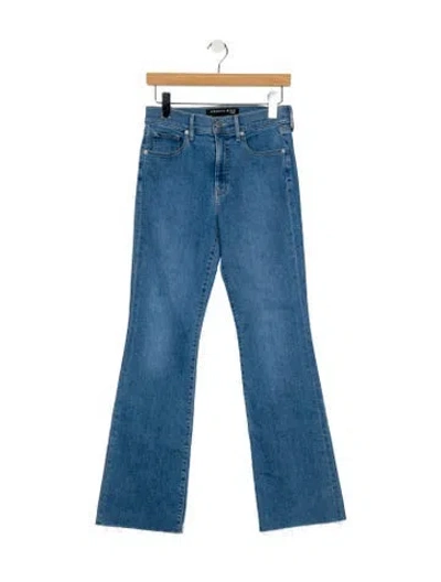 Pre-owned Veronica Beard Mid-rise Wide Leg Jeans In Blue