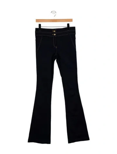 Pre-owned Veronica Beard Mid-rise Wide Leg Jeans In Blue