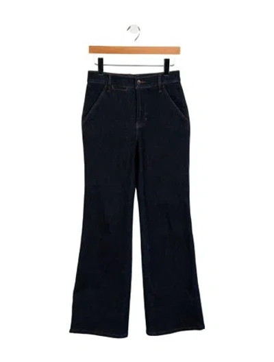 Pre-owned Veronica Beard Mid-rise Wide Leg Jeans In Blue