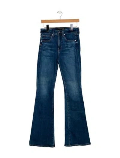 Pre-owned Veronica Beard Mid-rise Wide Leg Jeans In Blue
