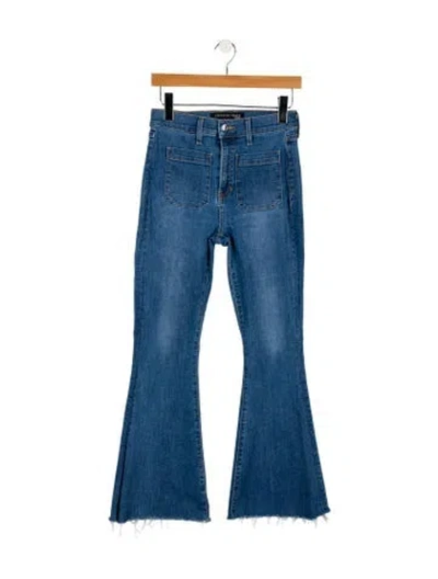 Pre-owned Veronica Beard Mid-rise Wide Leg Jeans In Blue