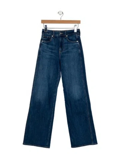 Pre-owned Veronica Beard Mid-rise Wide Leg Jeans In Blue