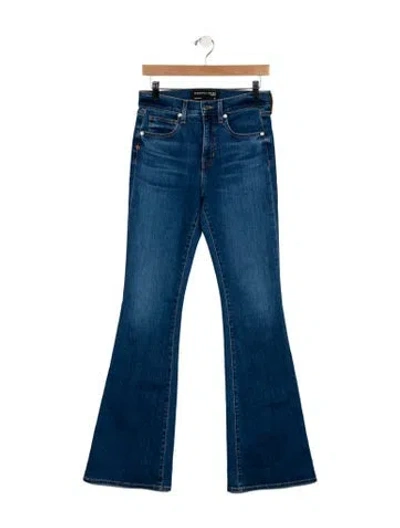 Pre-owned Veronica Beard Mid-rise Wide Leg Jeans In Blue