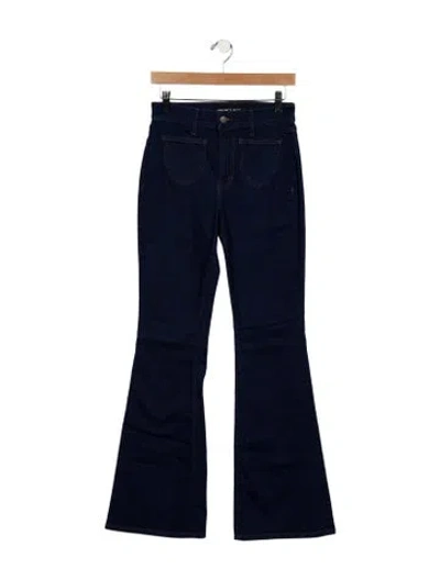 Pre-owned Veronica Beard Mid-rise Wide Leg Jeans In Blue