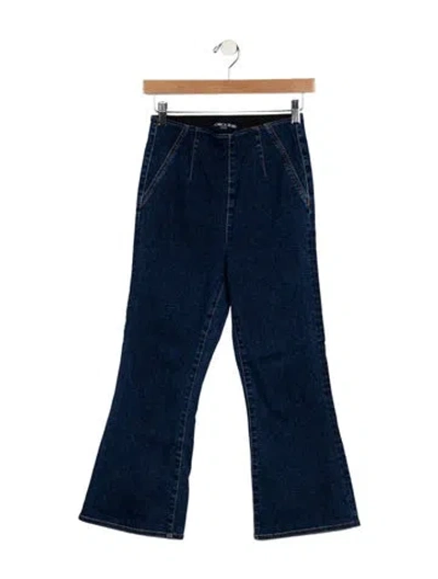 Pre-owned Veronica Beard Mid-rise Wide Leg Jeans In Blue