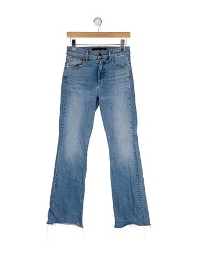 Pre-owned Veronica Beard Mid-rise Wide Leg Jeans In Blue