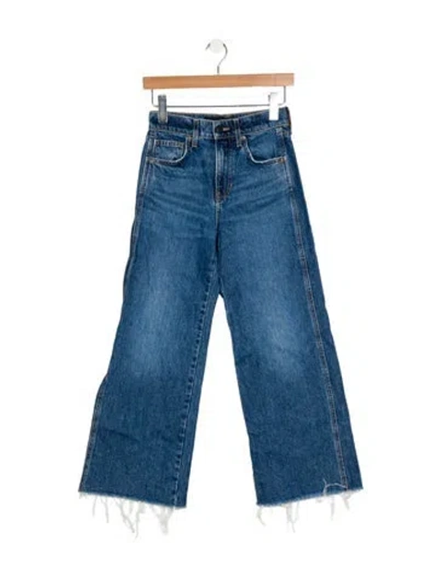 Pre-owned Veronica Beard Mid-rise Wide Leg Jeans In Blue
