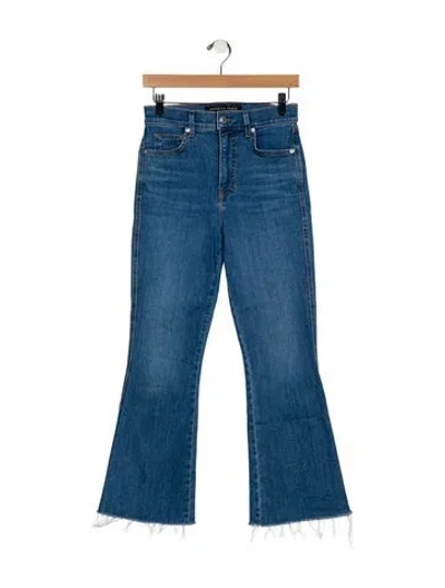 Pre-owned Veronica Beard Mid-rise Wide Leg Jeans In Blue