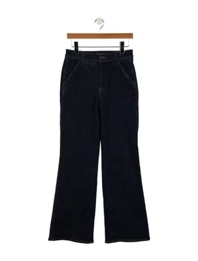 Pre-owned Veronica Beard Mid-rise Wide Leg Jeans In Blue