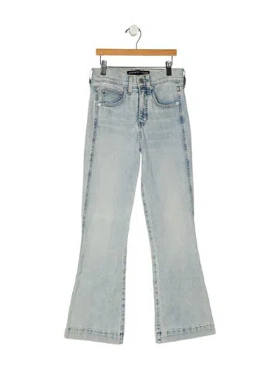 Pre-owned Veronica Beard Mid-rise Wide Leg Jeans In Blue