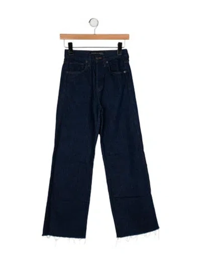 Pre-owned Veronica Beard Mid-rise Wide Leg Jeans In Blue