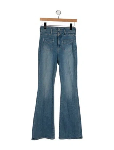 Pre-owned Veronica Beard Mid-rise Wide Leg Jeans In Blue