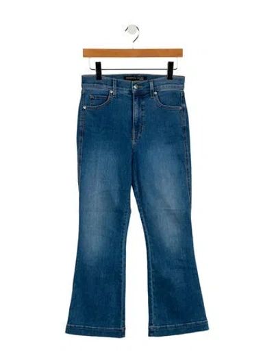 Pre-owned Veronica Beard Mid-rise Wide Leg Jeans In Blue