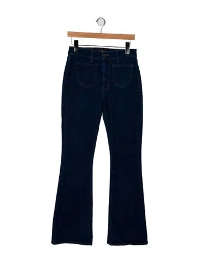 Pre-owned Veronica Beard Mid-rise Wide Leg Jeans In Blue