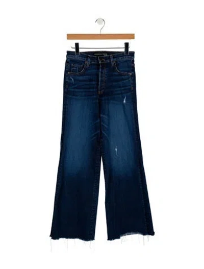 Pre-owned Veronica Beard Mid-rise Wide Leg Jeans In Blue