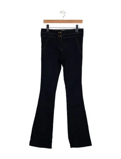 Pre-owned Veronica Beard Mid-rise Wide Leg Jeans In Blue