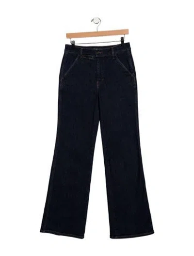 Pre-owned Veronica Beard Mid-rise Wide Leg Jeans In Blue