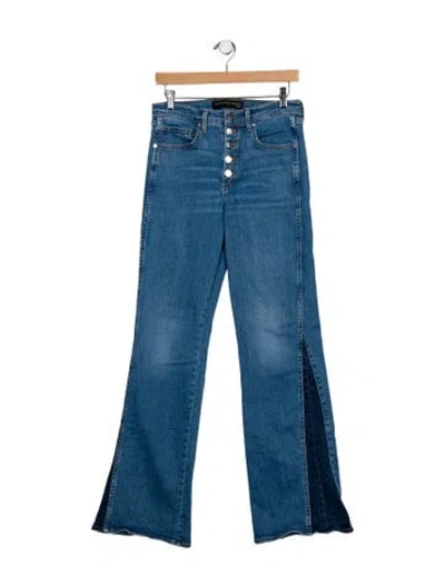 Pre-owned Veronica Beard Mid-rise Wide Leg Jeans In Blue