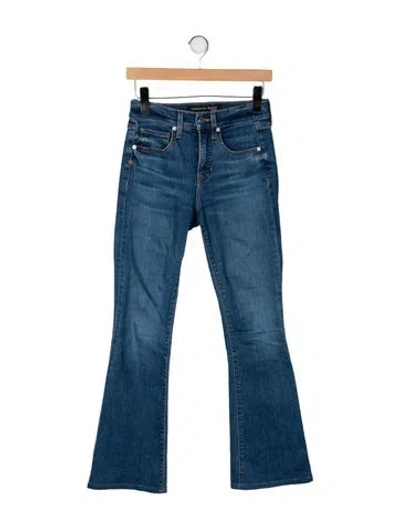 Pre-owned Veronica Beard Mid-rise Wide Leg Jeans In Blue