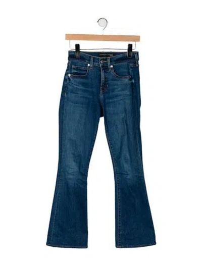 Pre-owned Veronica Beard Mid-rise Wide Leg Jeans In Blue