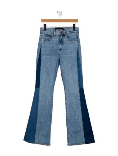 Pre-owned Veronica Beard Mid-rise Wide Leg Jeans In Blue