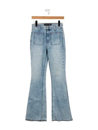 Pre-owned Veronica Beard Mid-rise Wide Leg Jeans In Blue