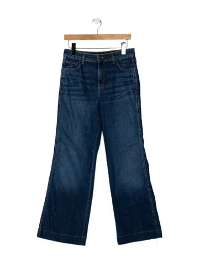 Pre-owned Veronica Beard Mid-rise Wide Leg Jeans In Blue