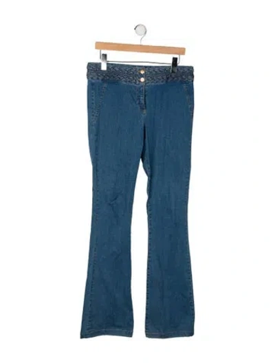 Pre-owned Veronica Beard Mid-rise Wide Leg Jeans In Blue