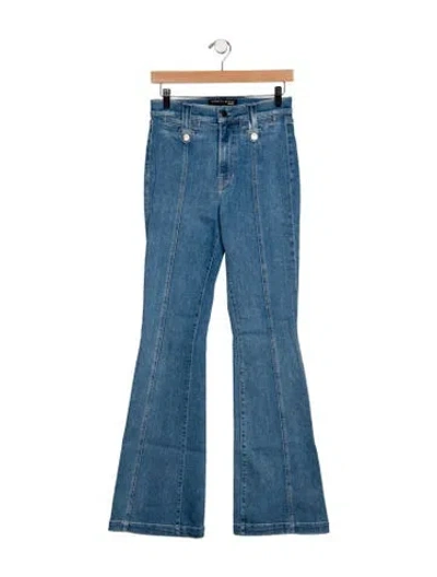 Pre-owned Veronica Beard Mid-rise Wide Leg Jeans In Blue