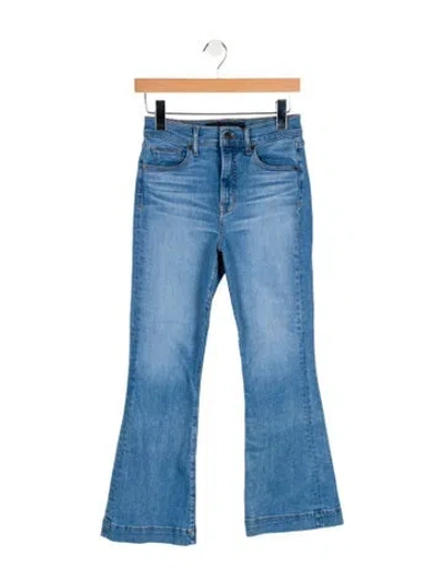 Pre-owned Veronica Beard Mid-rise Wide Leg Jeans In Blue