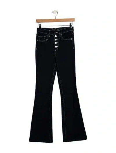 Pre-owned Veronica Beard Mid-rise Wide Leg Jeans In Blue
