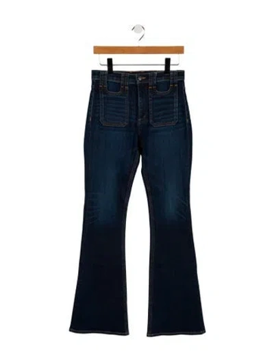 Pre-owned Veronica Beard Mid-rise Wide Leg Jeans In Blue