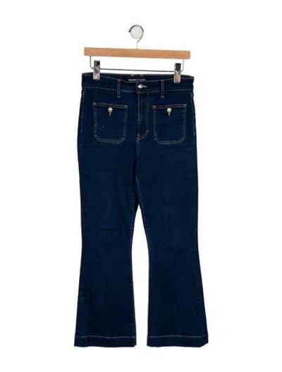 Pre-owned Veronica Beard Mid-rise Wide Leg Jeans In Blue