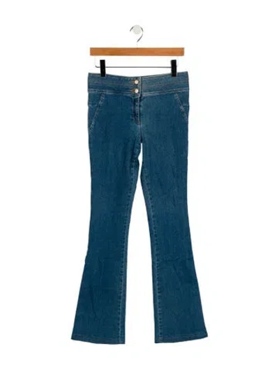 Pre-owned Veronica Beard Mid-rise Wide Leg Jeans In Blue