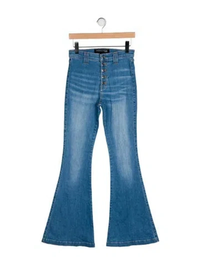 Pre-owned Veronica Beard Mid-rise Wide Leg Jeans In Blue