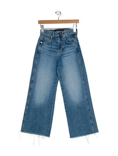 Pre-owned Veronica Beard Mid-rise Wide Leg Jeans In Blue