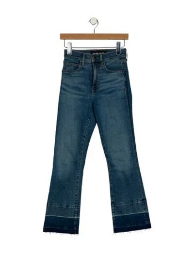 Pre-owned Veronica Beard Mid-rise Wide Leg Jeans In Blue