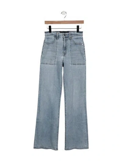 Pre-owned Veronica Beard Mid-rise Wide Leg Jeans In Blue