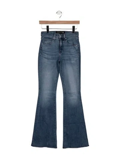 Pre-owned Veronica Beard Mid-rise Wide Leg Jeans In Blue