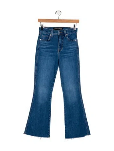 Pre-owned Veronica Beard Mid-rise Wide Leg Jeans In Blue