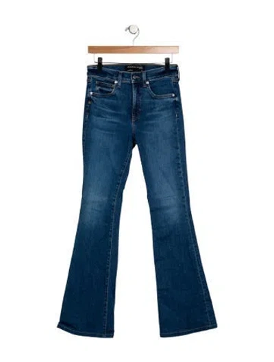Pre-owned Veronica Beard Mid-rise Wide Leg Jeans In Blue