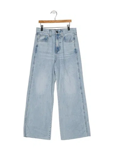 Pre-owned Veronica Beard Mid-rise Wide Leg Jeans In Blue