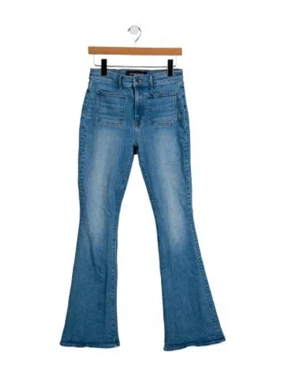 Pre-owned Veronica Beard Mid-rise Wide Leg Jeans In Blue