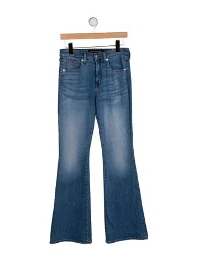 Pre-owned Veronica Beard Mid-rise Wide Leg Jeans In Blue