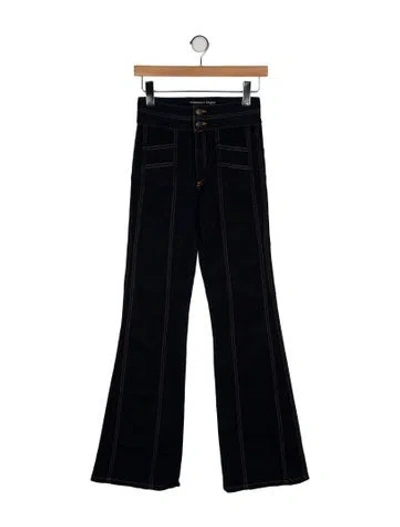 Pre-owned Veronica Beard Mid-rise Wide Leg Jeans In Blue