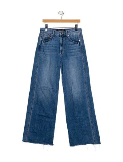 Pre-owned Veronica Beard Mid-rise Wide Leg Jeans In Blue