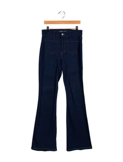 Pre-owned Veronica Beard Mid-rise Wide Leg Jeans In Blue