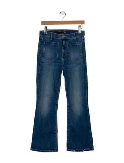 Pre-owned Veronica Beard Mid-rise Wide Leg Jeans In Blue