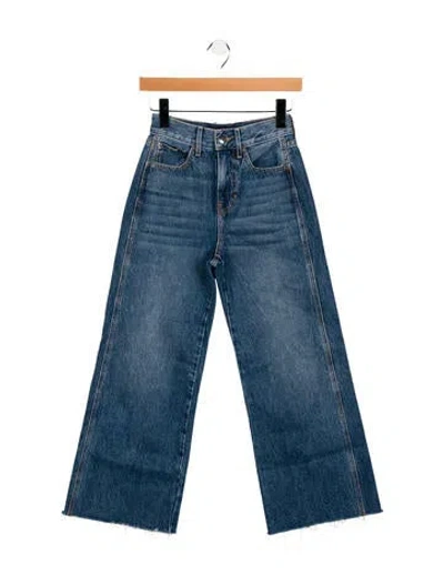 Pre-owned Veronica Beard Mid-rise Wide Leg Jeans In Blue