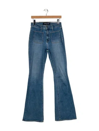 Pre-owned Veronica Beard Mid-rise Wide Leg Jeans In Blue